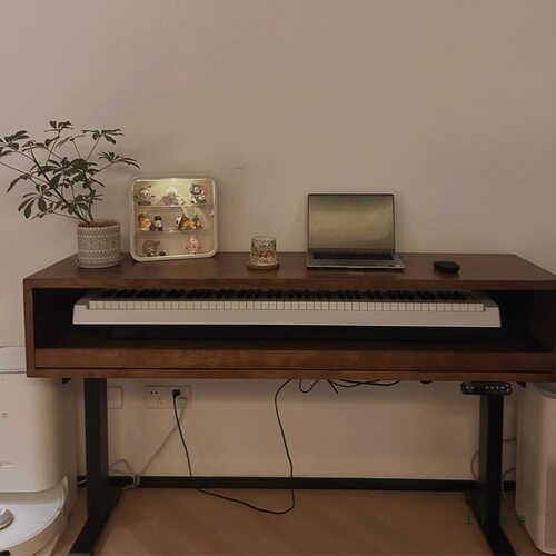 实木升降电钢琴桌编曲工作台音乐制作录音棚midi键盘桌书桌电脑桌