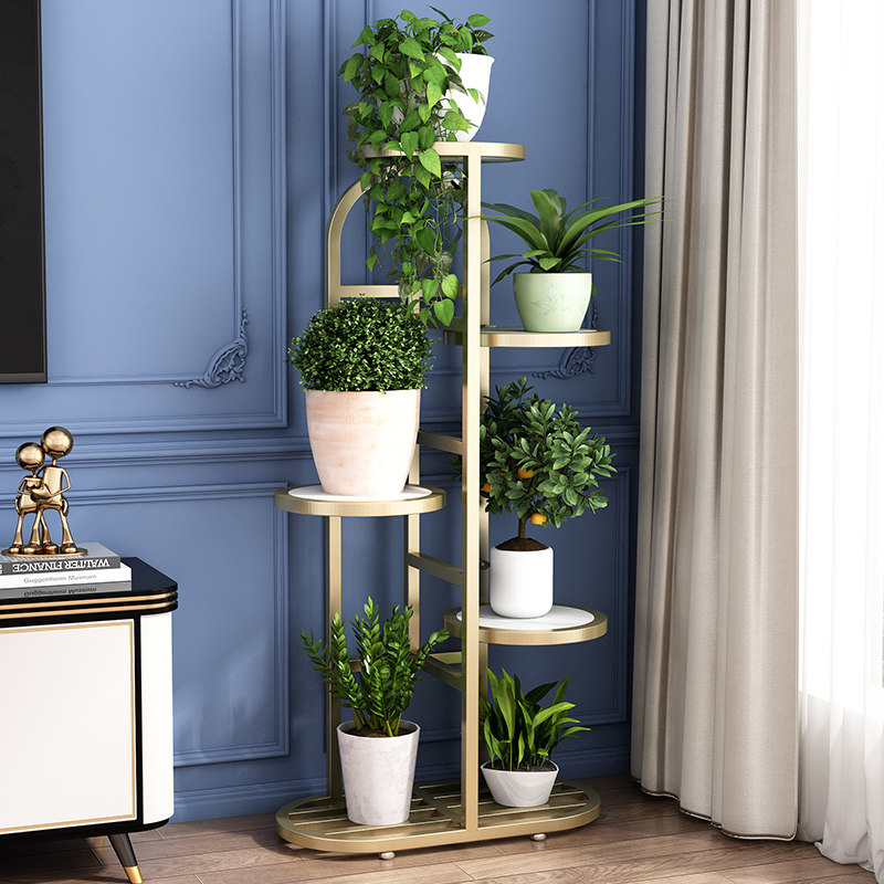 花架子客厅落地式置物架阳台多肉花几花盆托架铁艺阶梯式简约层架