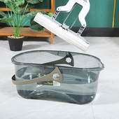 洗拖把桶长方形加厚加大平板拖布桶免手洗透明桶拖地提桶塑料方桶