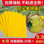 黄板双面粘虫板诱虫板贴纸灭小飞虫沾果蝇诱捕器果园蚊子苍蝇大棚
