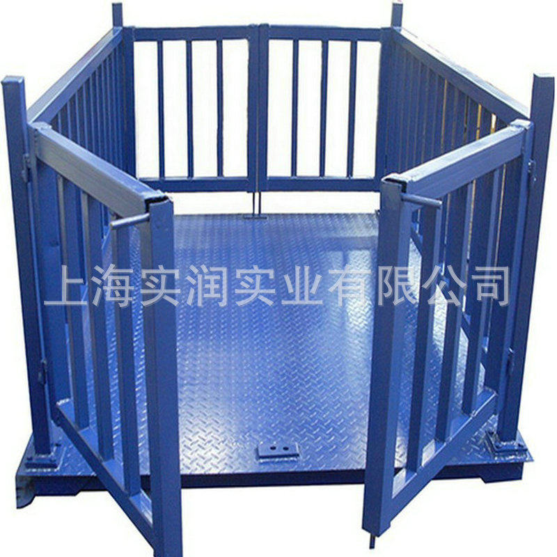 台州3吨猪场过磅秤1.5*1.5米带围栏畜牧电子称 牲畜秤批发价