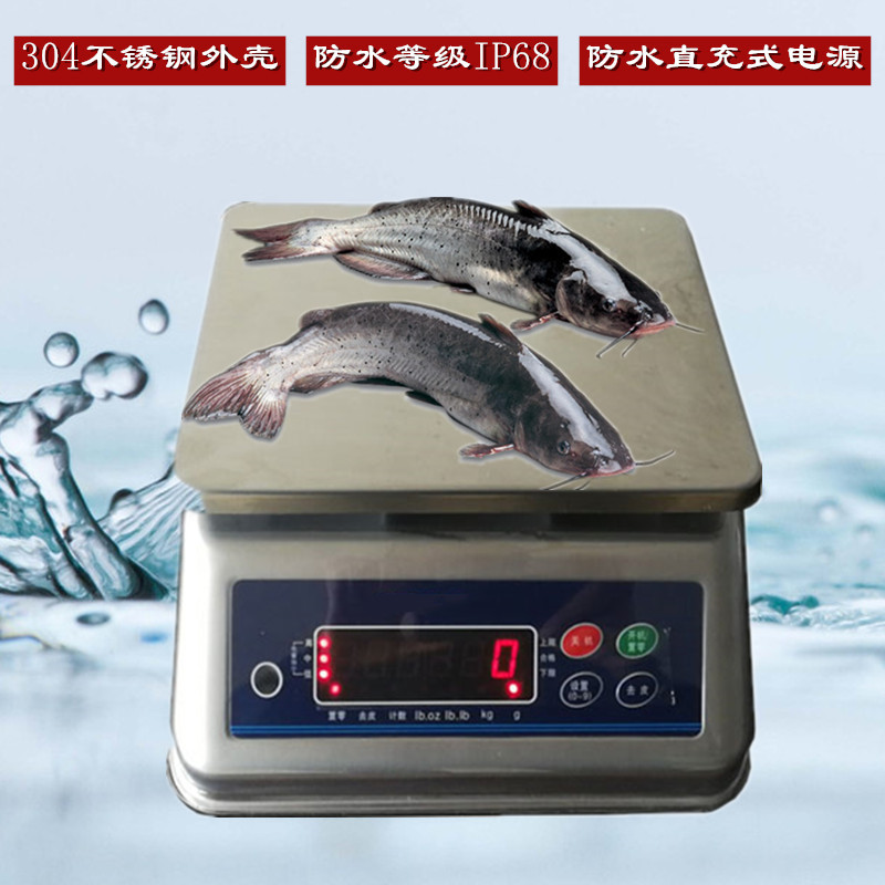 钧杰不锈钢防水秤3kg6kg15kg30公斤电子计重秤海鲜水产防水电子秤