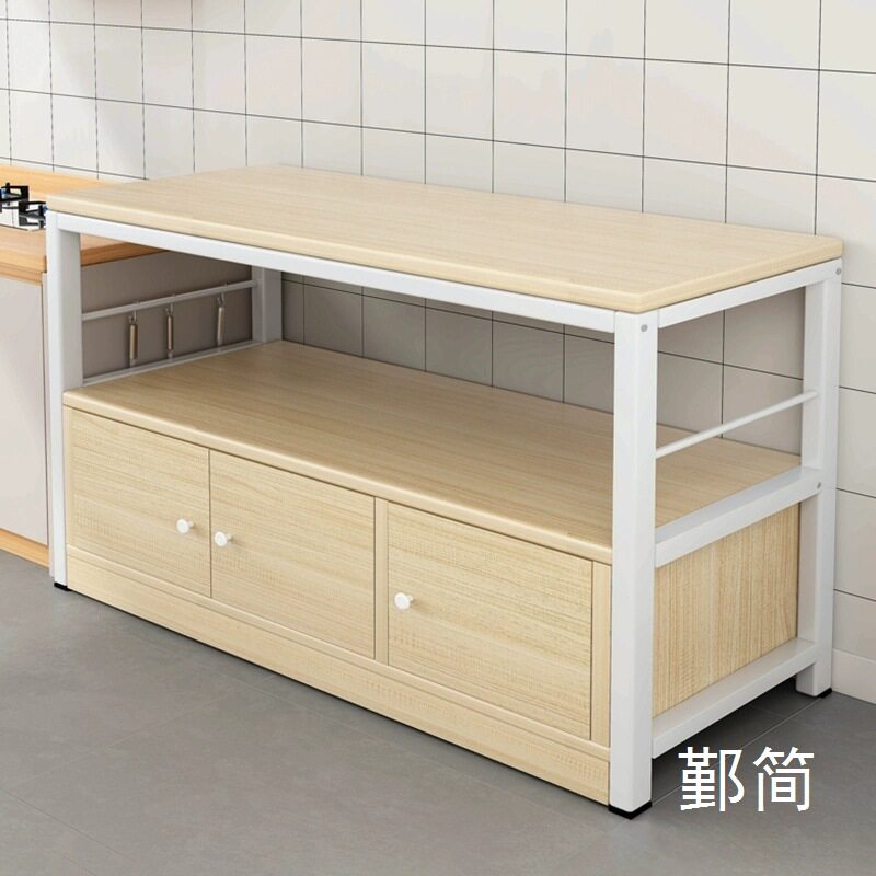 厨房置物架收纳柜落地多层家用橱柜多功能柜子储物柜餐边柜备餐台