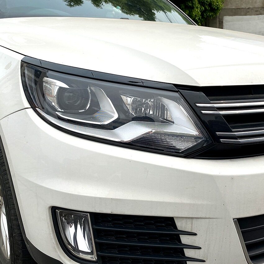 适用大众途观 Tiguan MK1 2011-2016前大灯灯眉车贴外饰改装