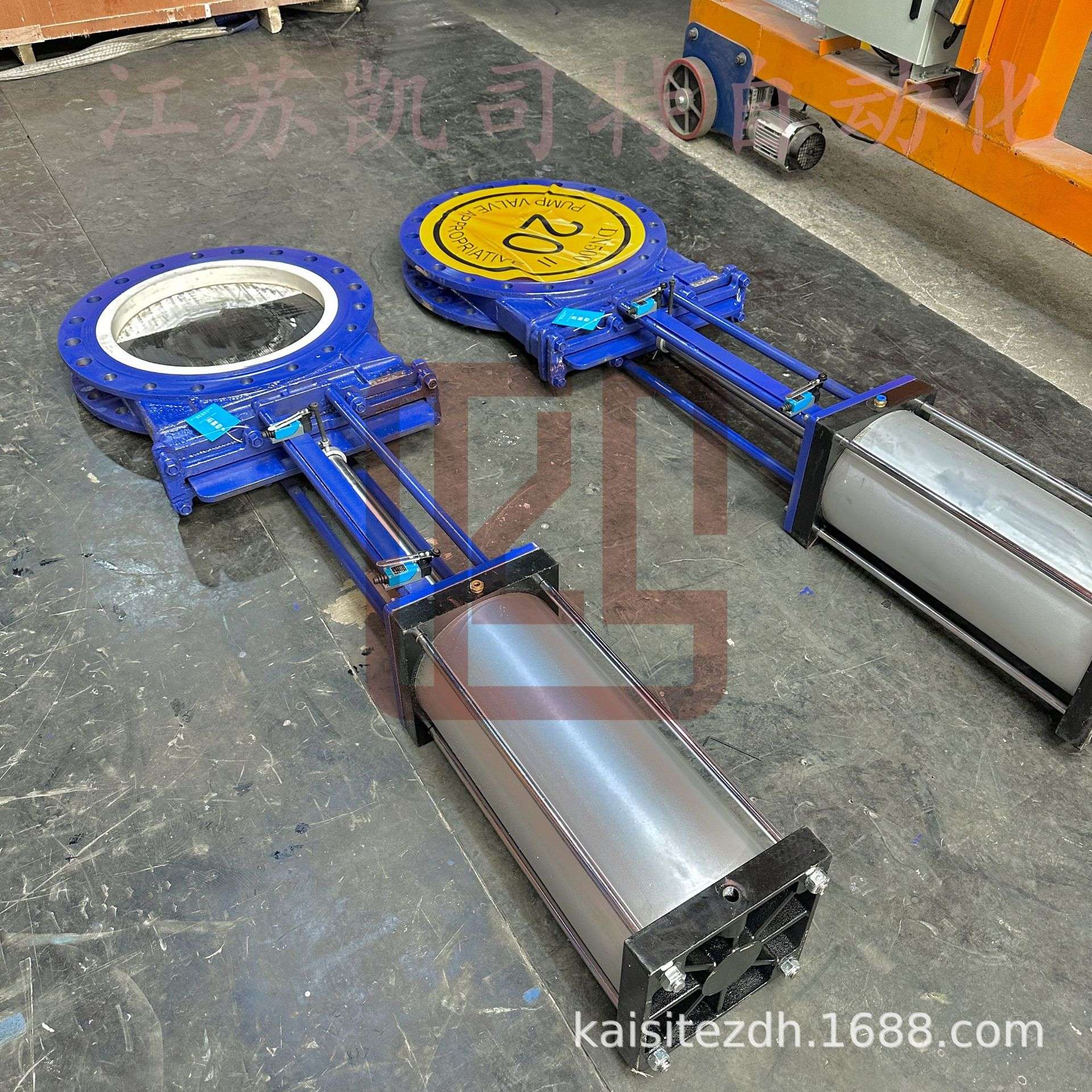 凯司特 电动耐磨陶瓷刀闸阀 DN150 PZ973TC-10C铸钢 梅花刀型阀门