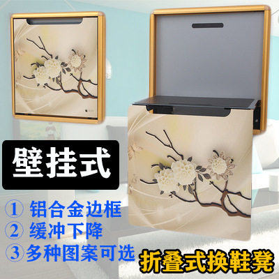 固定墙上折叠椅过道墙壁换鞋凳隐藏挂墙凳门口玄关换鞋壁挂浴室椅