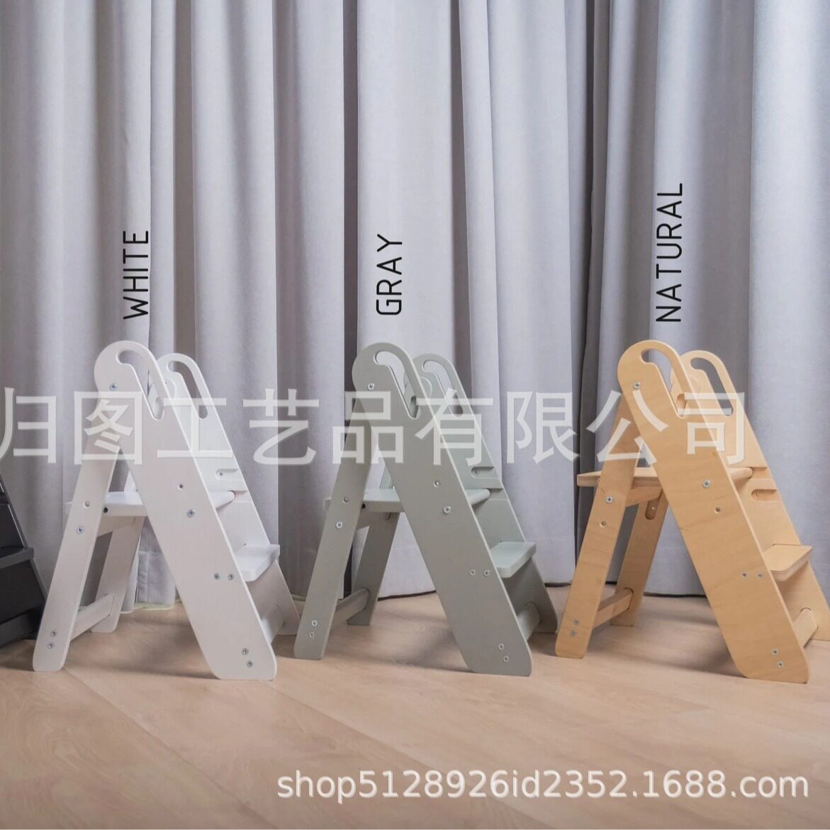 幼儿蒙氏脚踏凳实木洗手梯儿童增高洗漱凳宝宝可调节台阶凳子轻奢