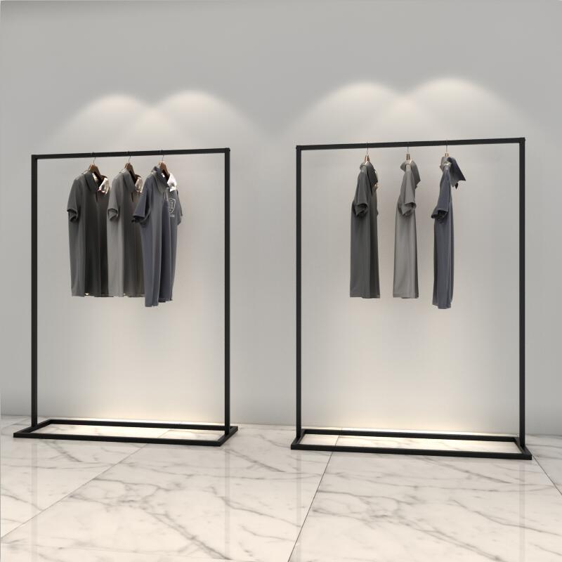 简约铁艺服装架男女服装店展示架挂衣架子正挂落地式侧挂衣服货架