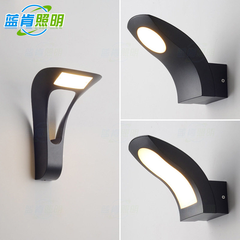 户外LED创意壁灯北欧简约室外防水壁灯庭院灯走廊过道阳台露台灯