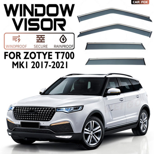 适用于众泰T700车窗晴雨挡雨遮阳板雨眉ZOTYE T700 Window visor