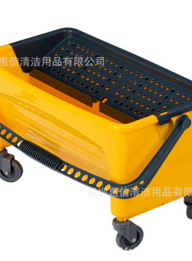 白云AF08174长方清洁桶拖把桶隔漏水带轮移动挤压水桶带出口阀42L