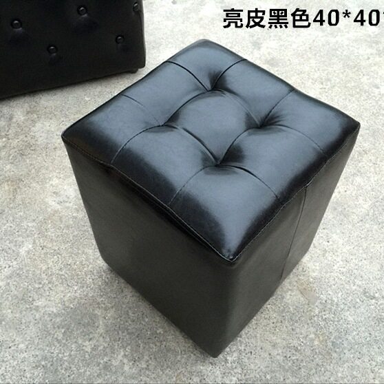 KTV矮凳油蜡皮小方凳创意沙发凳简约换鞋凳小板凳试衣间坐墩茶几