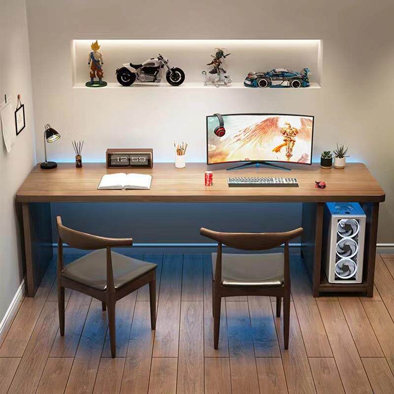 现代简约实木桌电竞电脑桌学生写字台家用书桌办公桌椅组合工作台