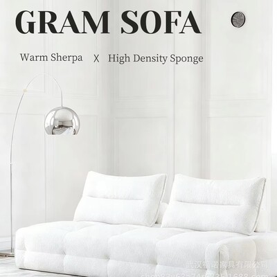 Compressed sofa网红客厅小户型奶油风布艺沙发