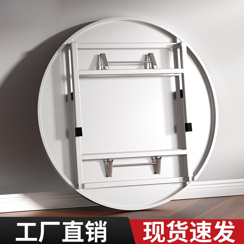 批发不锈钢折叠桌圆桌经济型饭店大排档流水席出租屋家用吃饭圆形