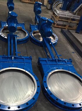 PZ273X-10P液动浆液阀DN300浆料闸板阀纸浆阀DN350液动浆料阀400