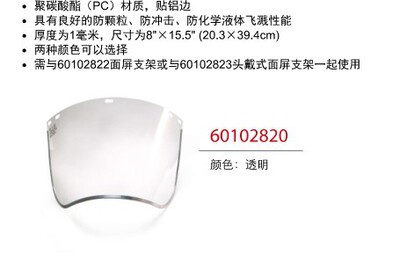 面屏（透明）羿科-aegle 60102820 FS100需与60102822配套使用