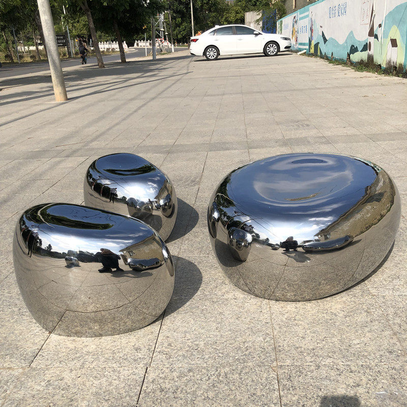 雕塑卵石鹅卵石景观园林景观园林小品不锈座椅艺术户外摆件石头落