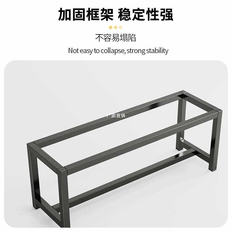 简约现代铁艺钢木长条餐桌椅