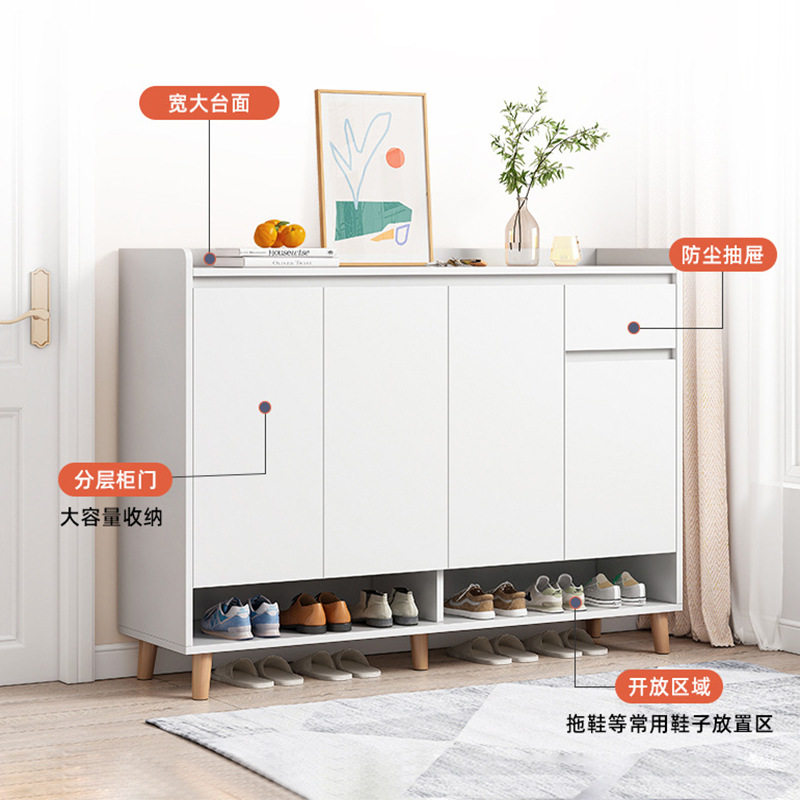 鞋柜家用门口经济型鞋架阳台多层防尘物品收纳柜置物架现代简约