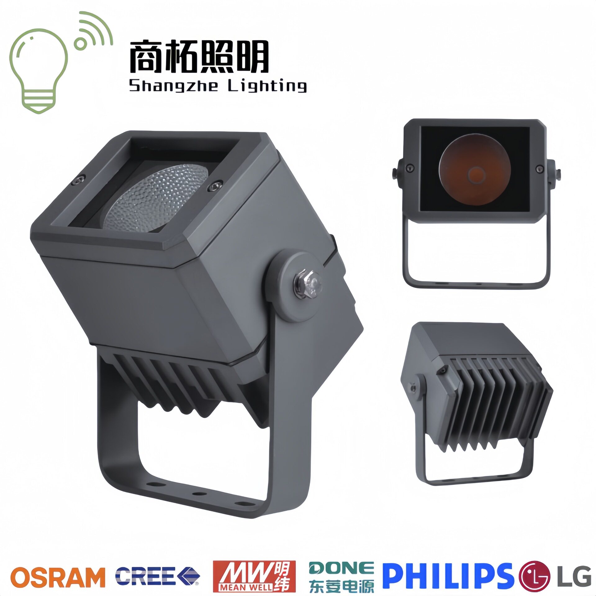 户外防水LED长方筒/COB投光灯