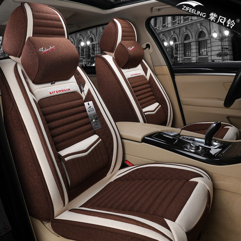 长安逸动汽车座套四季坐垫全包座椅套全包围座垫亚麻专用2021新款