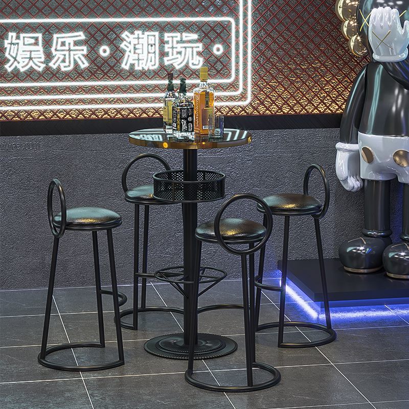 复古酒吧散台桌子清吧高脚桌椅组合简约工业风小酒馆吧台高脚凳子