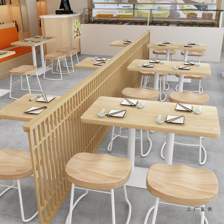 实木商用餐厅卡座桌椅