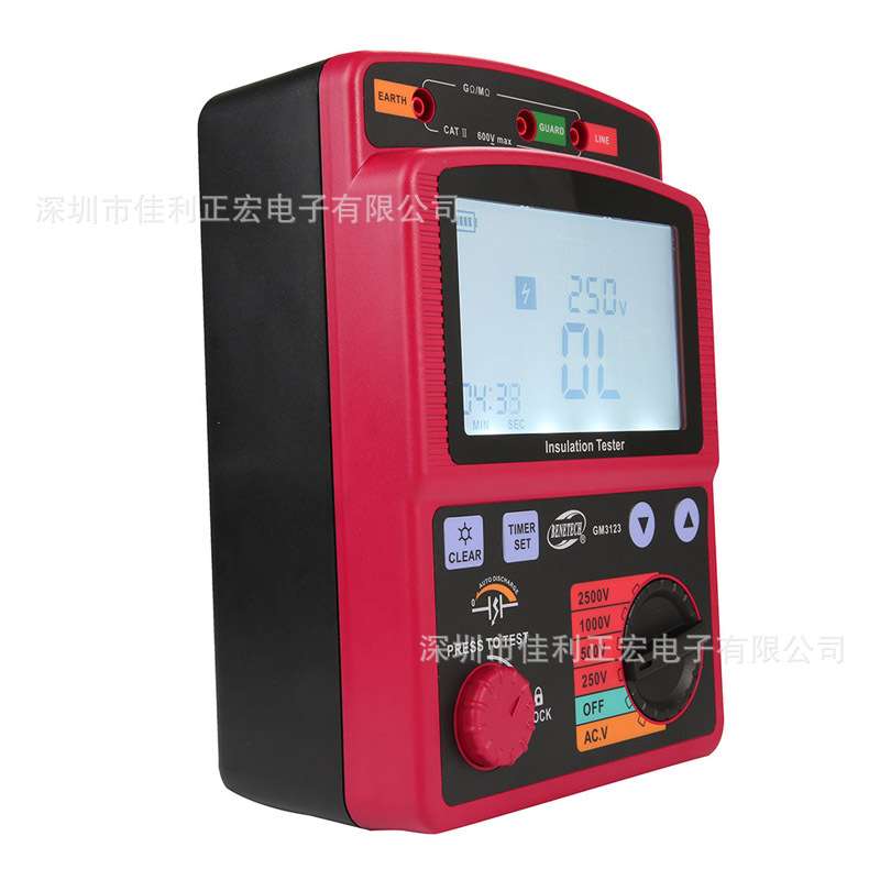 标智GM3123高阻仪2500V数字兆欧表绝缘电阻测试仪数显高压兆欧表