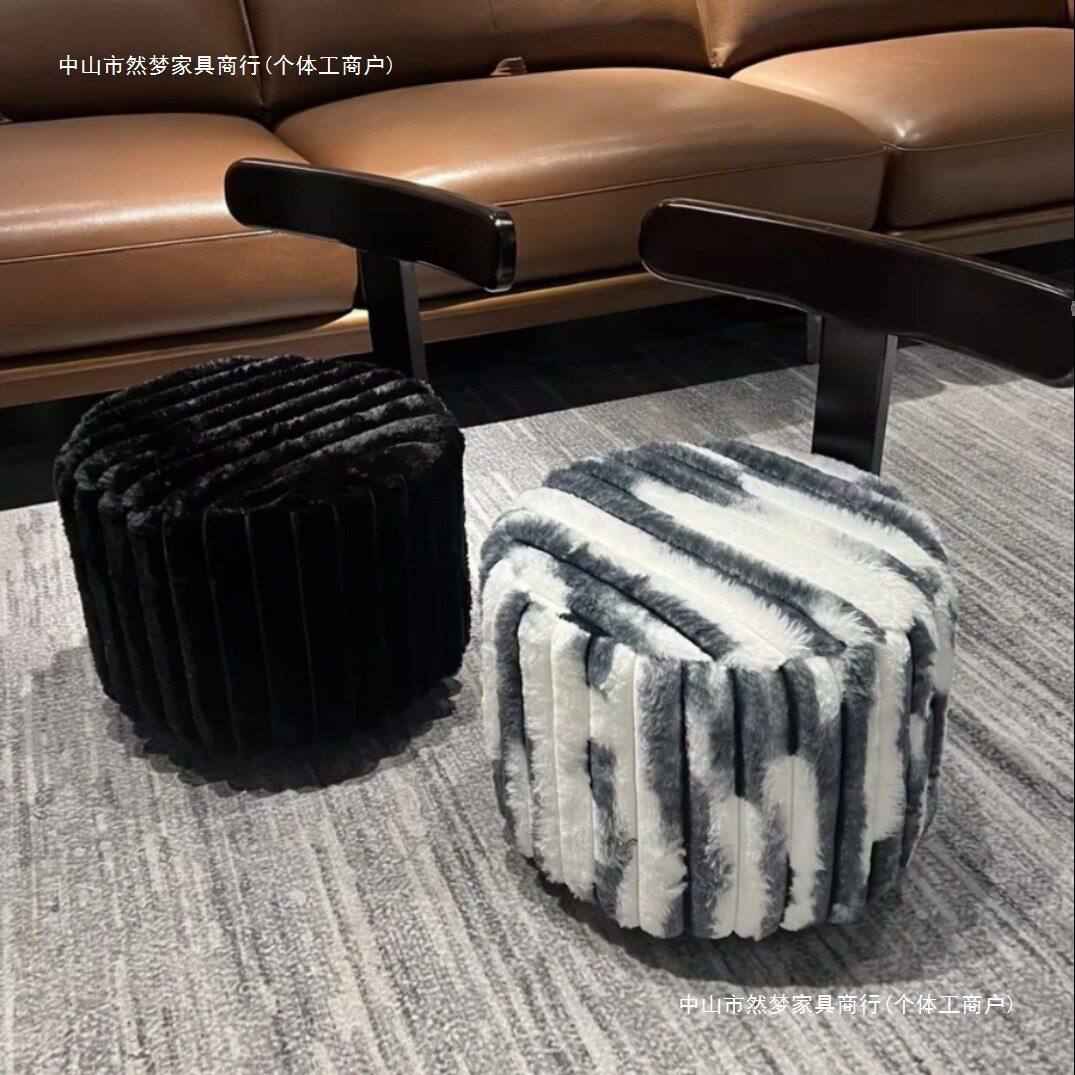 实木靠背可旋转家用小凳子