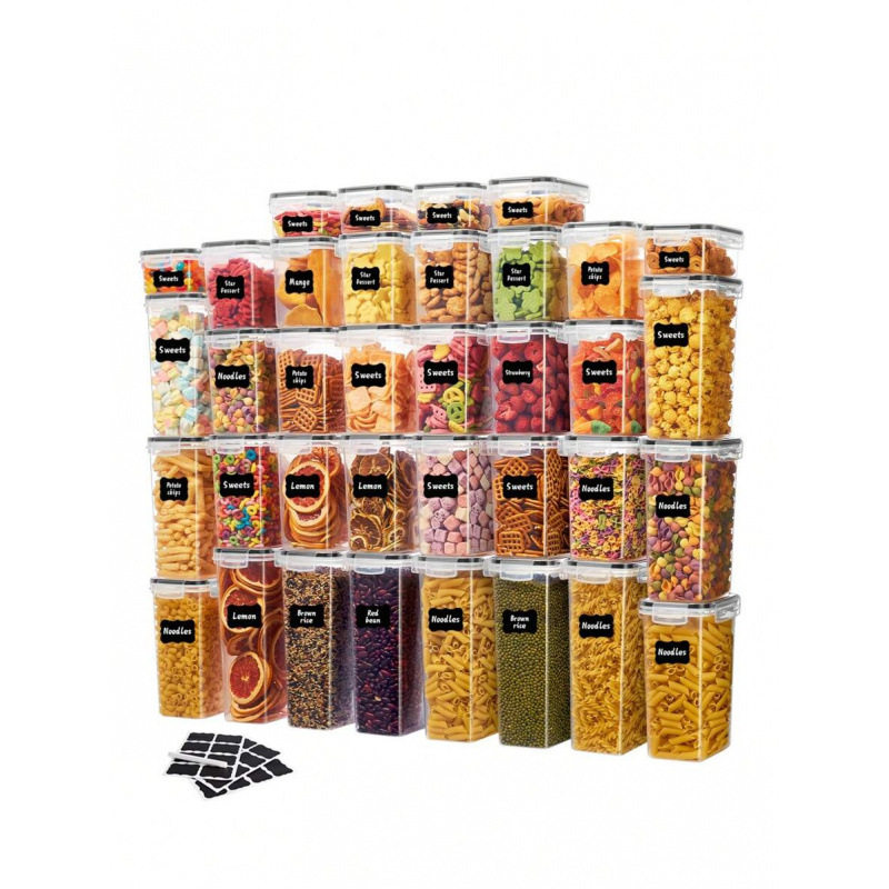 Kitchen Storage Organization 塑料收纳盒让您的食品储藏室井井