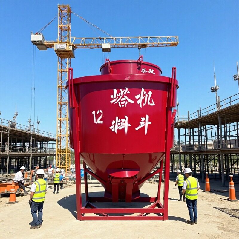 建筑工地塔机多功能圆形料斗