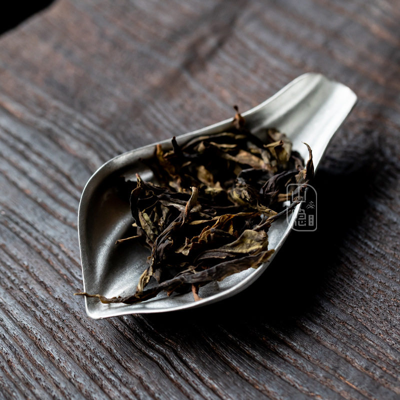 拓艺窑纯手工纯锡瓜楞茶则家用醒茶荷复古茶道配件日式茶铲赏摆件