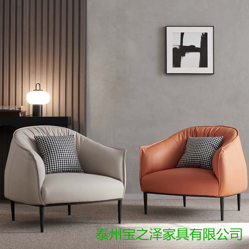 舒适包裹感北欧单人沙发轻奢酒店卧室小公寓客厅阳台休闲洽谈懒