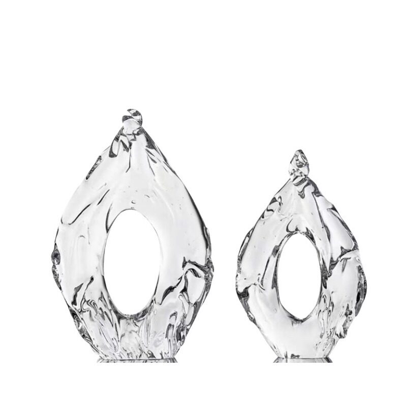 现代轻奢创意水晶琉璃摆件样板间售楼处玄关软装饰品工艺品装饰品