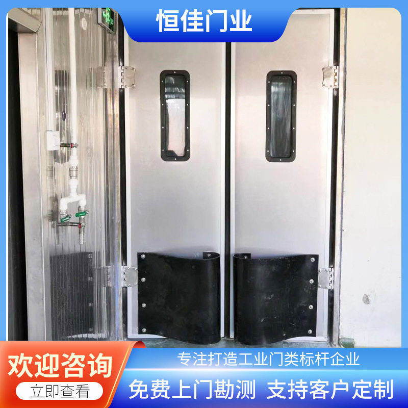 防火不锈钢双开自由防撞门厂家医院食品后厨车间专用