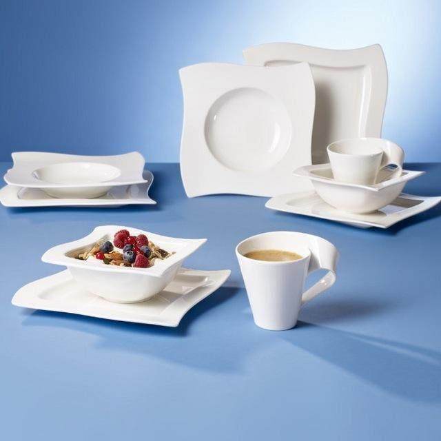 德国唯宝VilleroyBoch进口西餐餐具纯白陶瓷盘子碗碟咖啡杯底碟,餐饮具,盘,淘宝优惠券,粉丝福利购,淘宝优惠卷