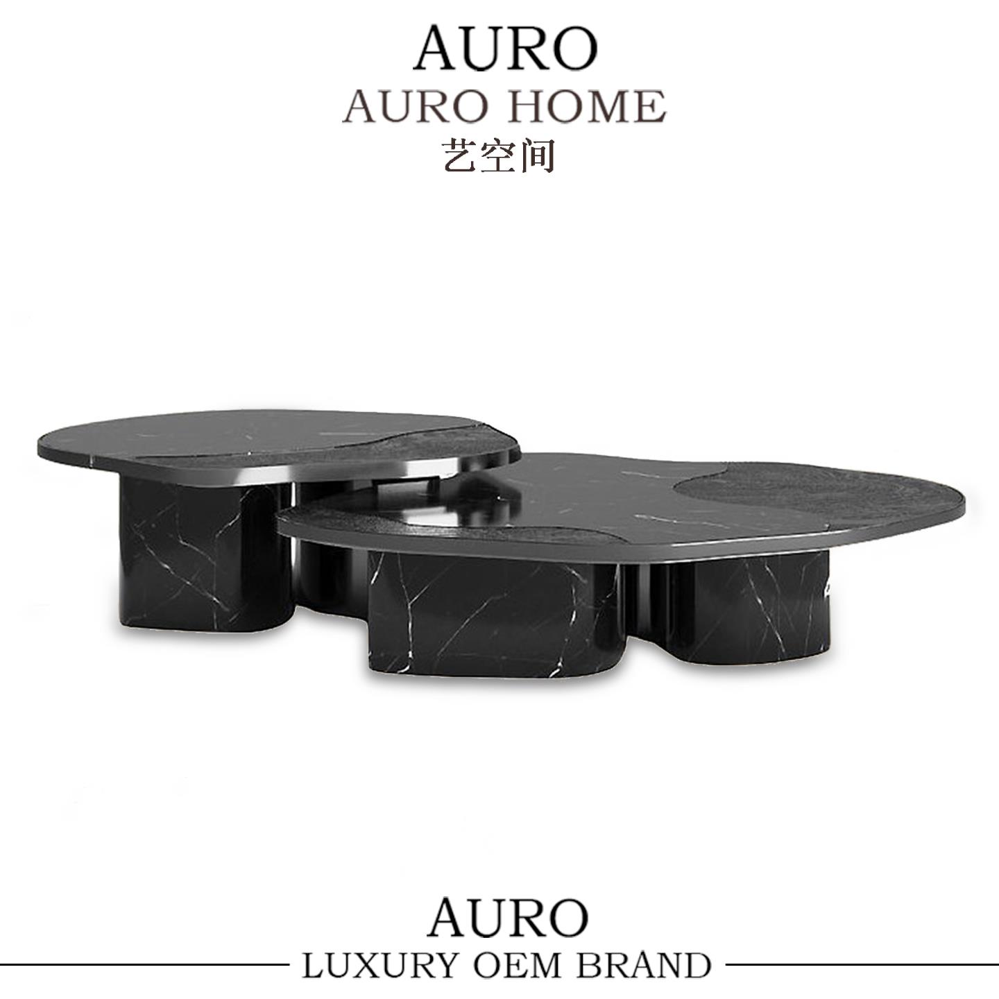 轻奢高级感大理石茶几现代简约客厅家用设计师异形高端组合咖啡桌