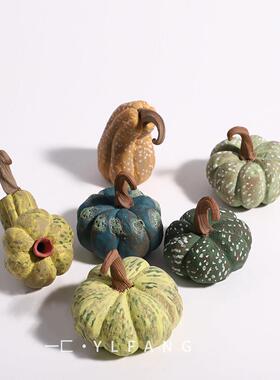 一匚创意艺术手工小南瓜陶瓷摆饰客饭厅床头柜样板间书房桌面摆件
