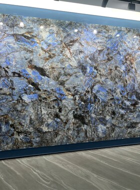 1200x3000大规格岩板别墅大堂客厅护墙板背景连纹奢石岩板大板