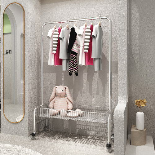 服装店展示架挂衣架专用货架可移动落地式推车女装店带轮子货架