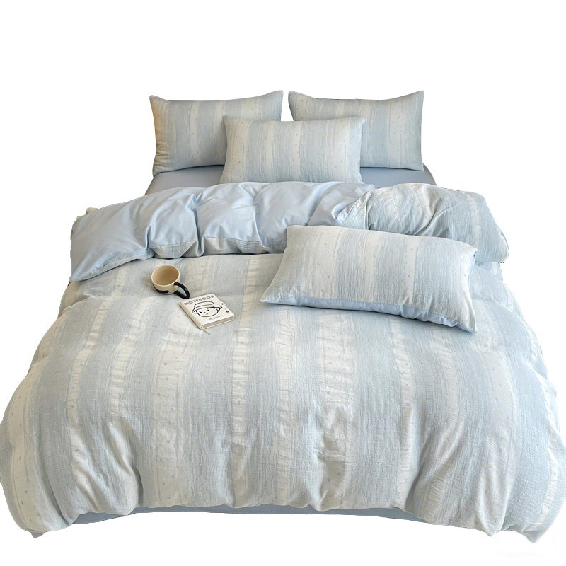 三层纱全棉四件套2025新款床单被套罩学生宿舍床上三件套床品