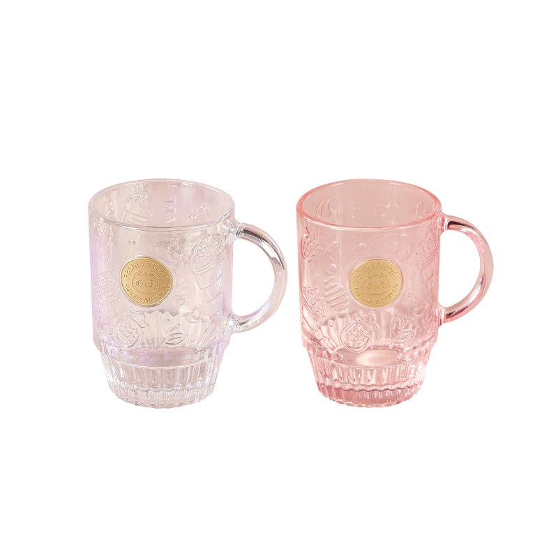 大英博物馆萌猫带把手玻璃杯子办公室水杯情侣对杯咖啡杯礼物女生