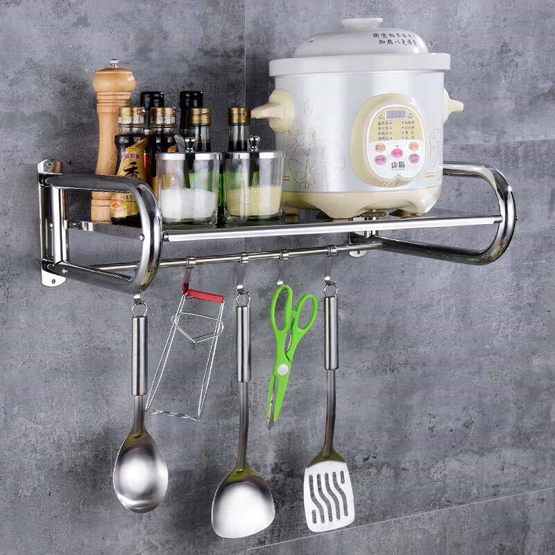 微波炉架壁挂式支架304不锈钢架子微波炉烤箱置物架厨房托架家用