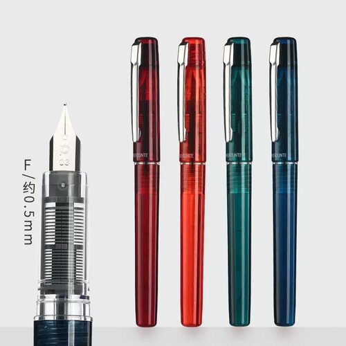 【官方专卖店】PLATINUM/白金 PPF-800钢笔学生专用练字钢笔套装 透明示范钢笔墨囊可替换儿童小学生钢笔