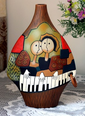 云南特色手工艺品陶瓷花瓶客厅多宝阁餐柜酒柜装饰品摆件个性礼品