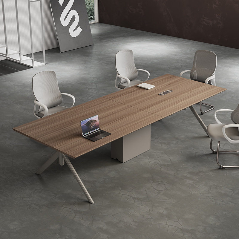简约会议室条形会议桌长桌工作台办公室桌小型洽谈桌简约阅览桌