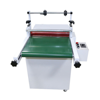 500型输送带覆膜机复标牌腹膜冷裱可同时双面复膜玻璃纸张亚克力