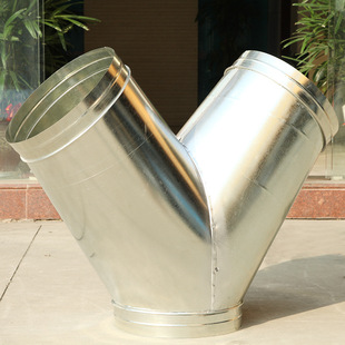 白铁皮螺旋风管不锈钢三通t三通镀锌风管通风管排风管配件