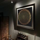 黄财神小唐卡手绘diy中国非遗手工涂色填色画成人解压